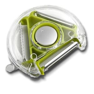 Green and Silver Apple Peeler 3 In 1 Kitchen Tool
